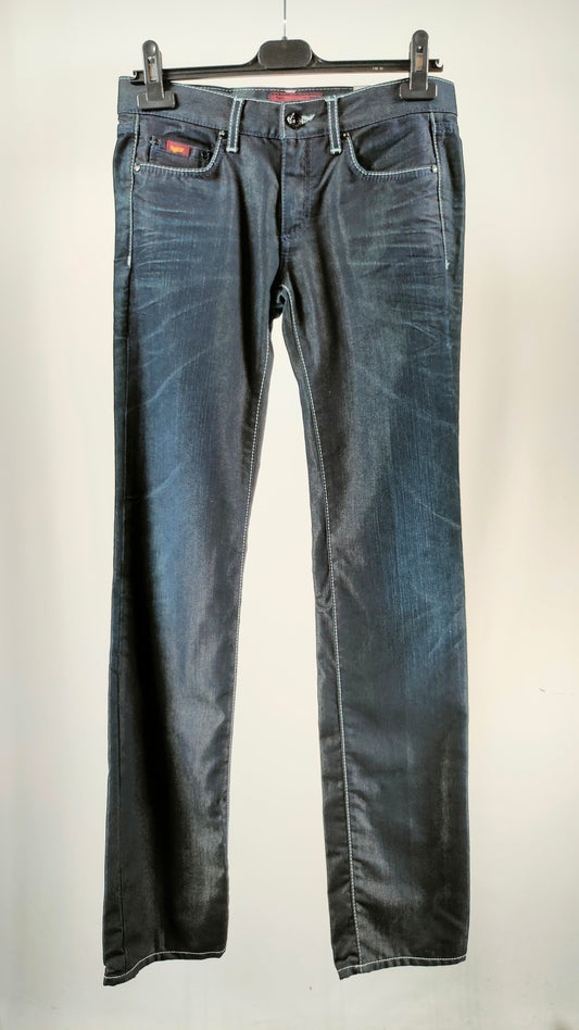 Jeans Gas rectos con pespunte blanco