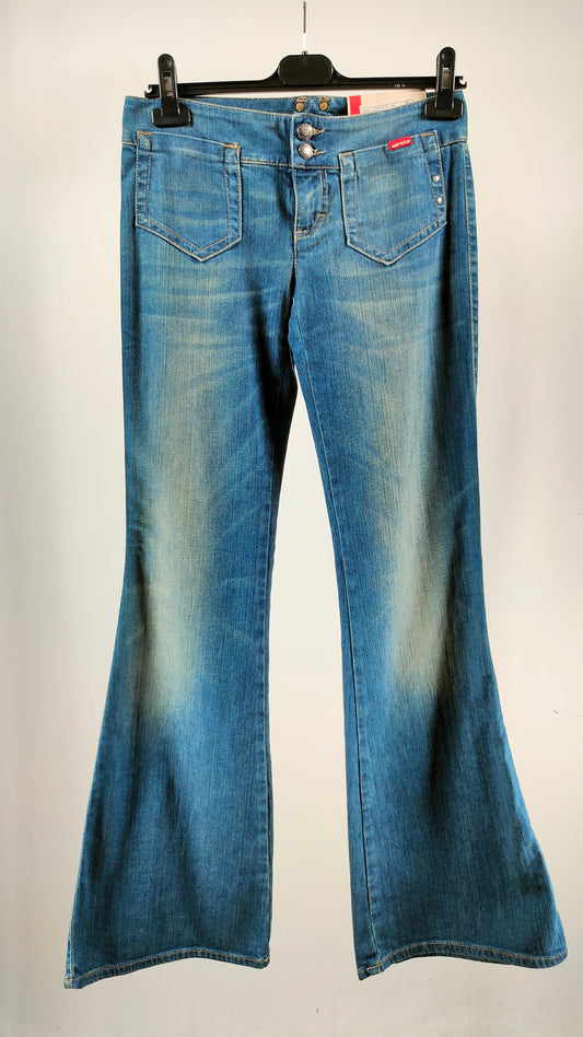 Jeans de campana Gas azul