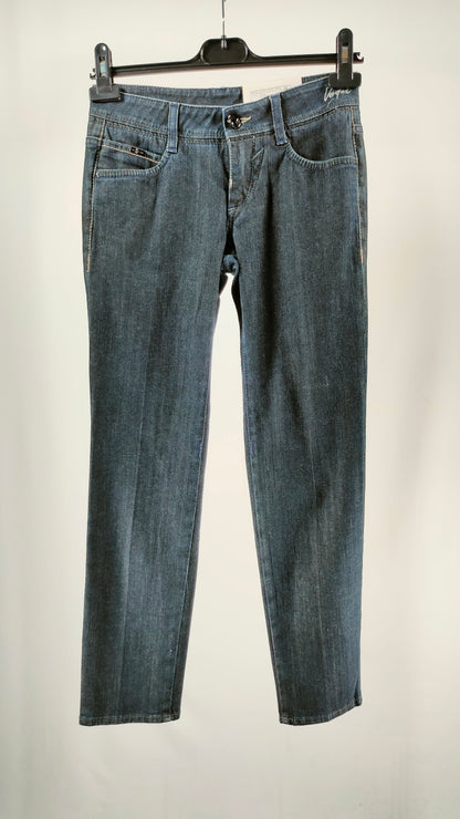Jeans Gas Tiro Bajo Azul Oscuro
