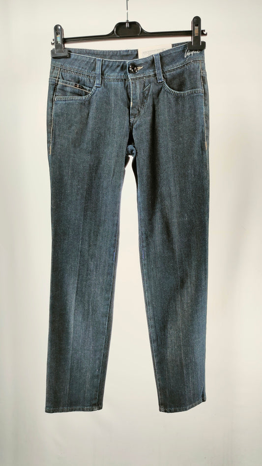 Jeans Gas Tiro Bajo Azul Oscuro