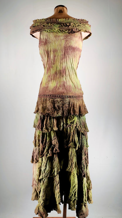 Vestido verde tie-day Lady vintage