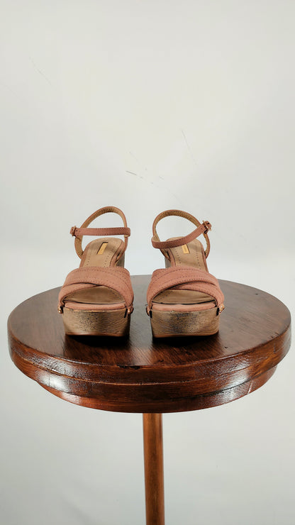 Sandalias con plataforma nude