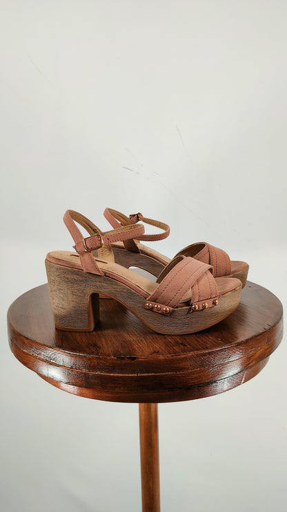 Sandalias con plataforma nude