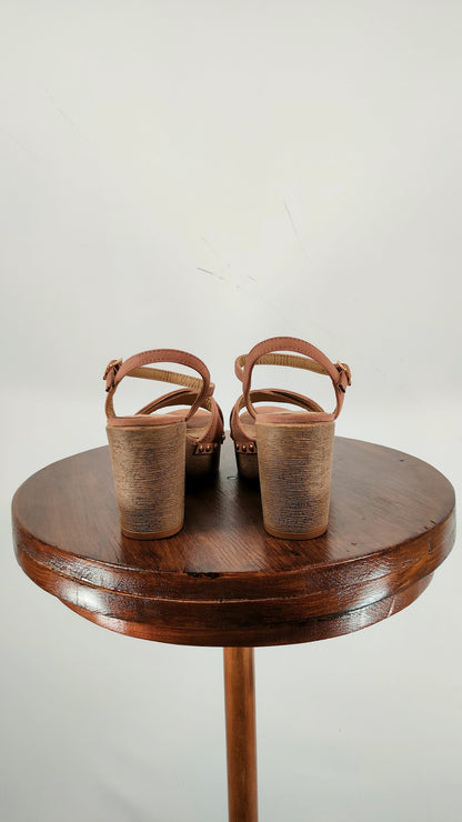 Sandalias con plataforma nude
