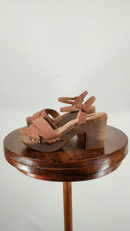 Sandalias con plataforma nude