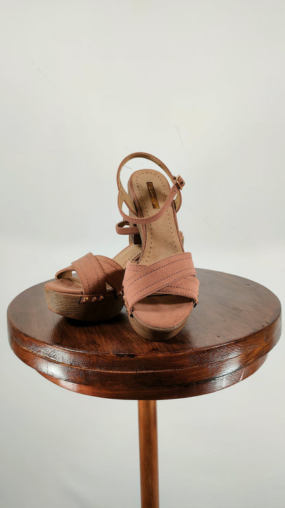 Sandalias con plataforma nude