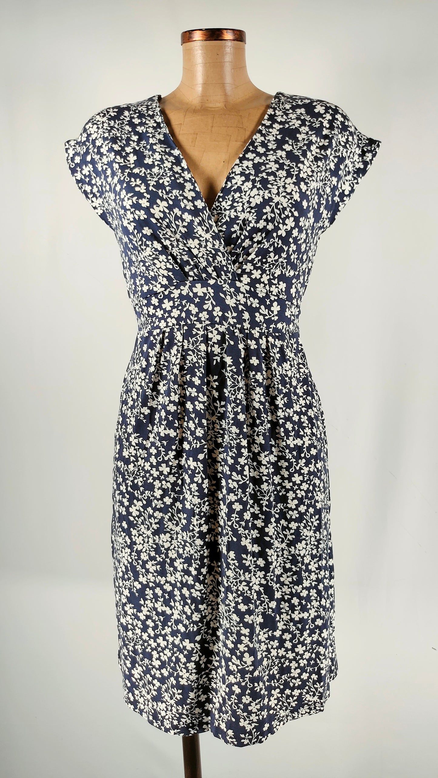 Vestido estampado azul y blanco Yerse
