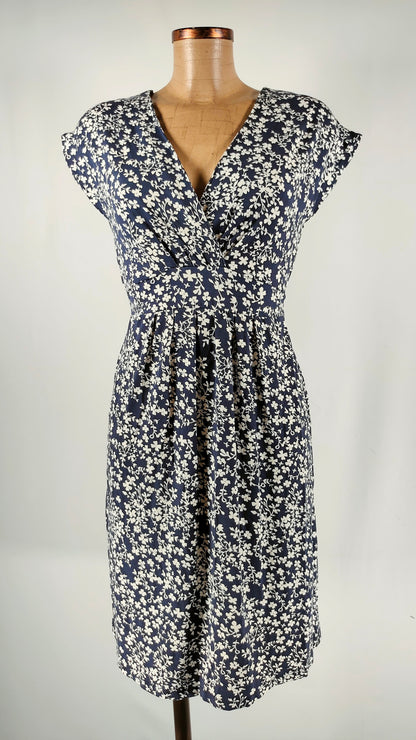 Vestido estampado azul y blanco Yerse