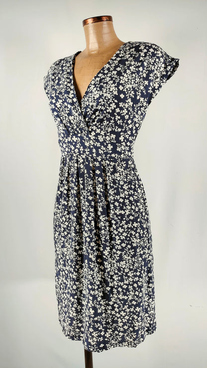 Vestido estampado azul y blanco Yerse