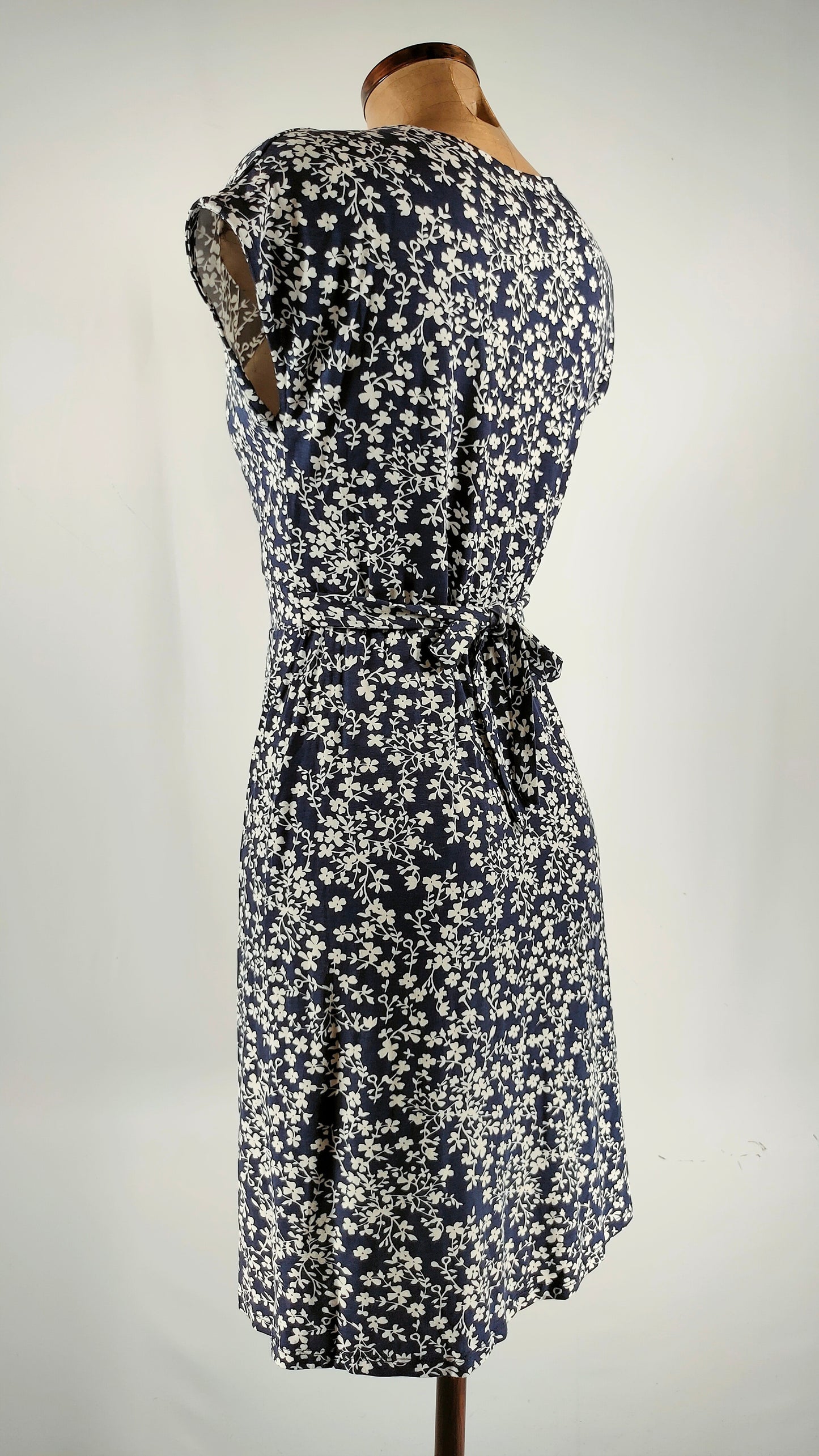 Vestido estampado azul y blanco Yerse