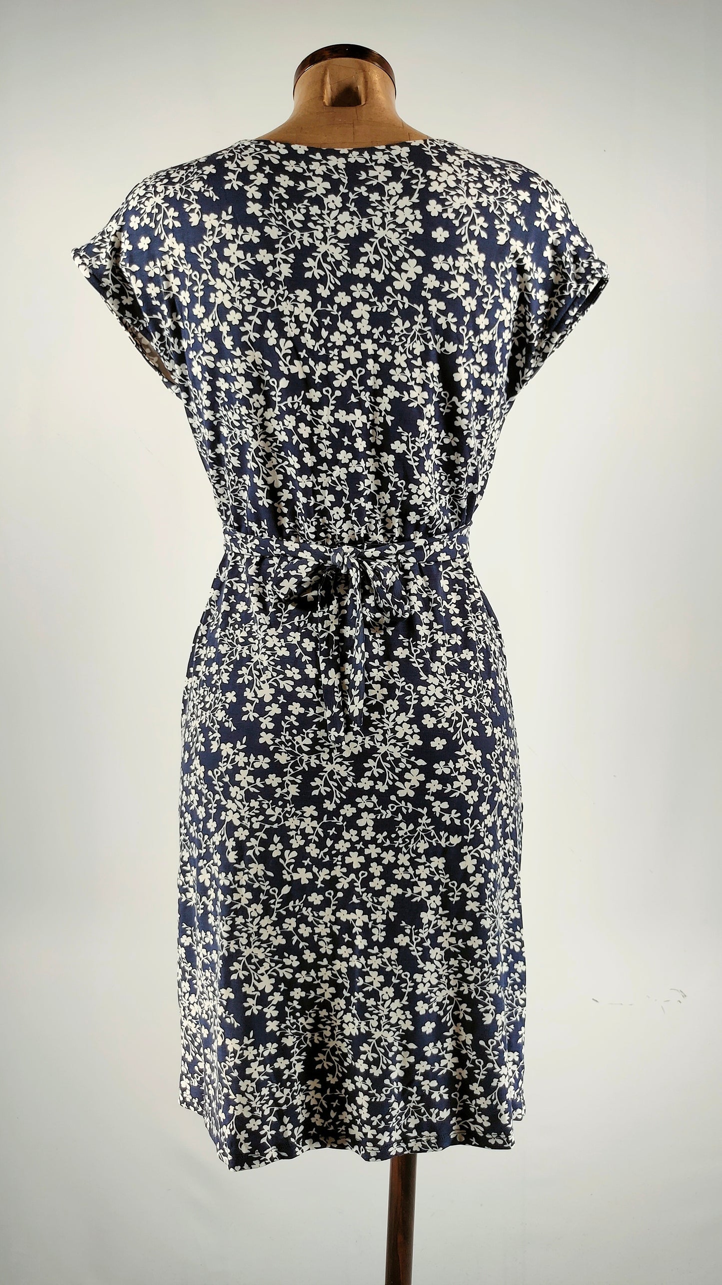 Vestido estampado azul y blanco Yerse