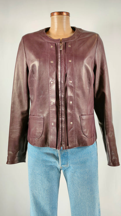 Chaqueta de piel Weill berenjena