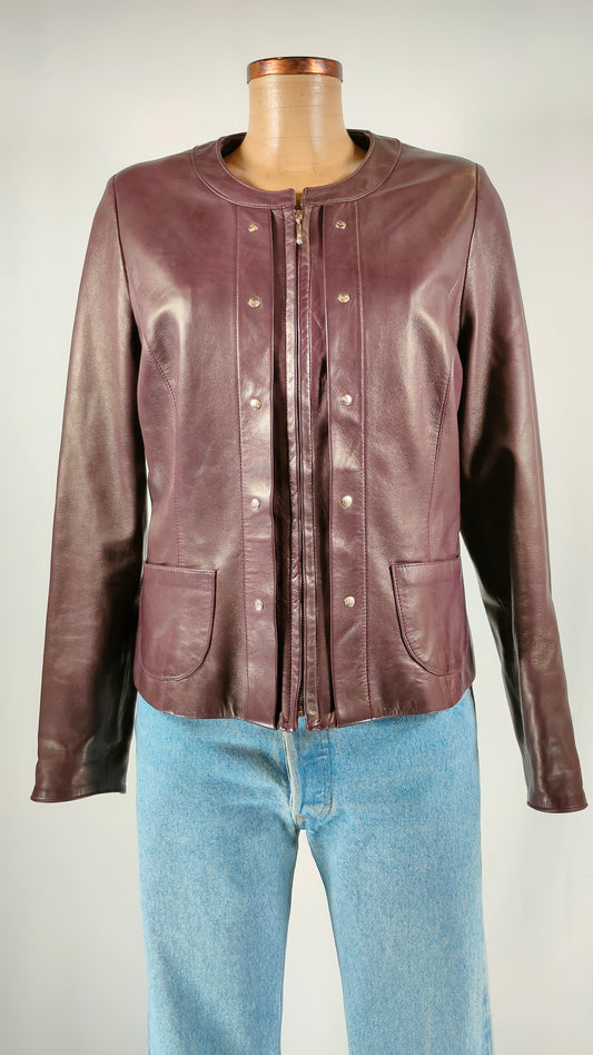 Chaqueta de piel Weill berenjena