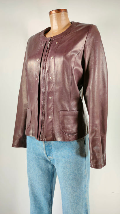 Chaqueta de piel Weill berenjena