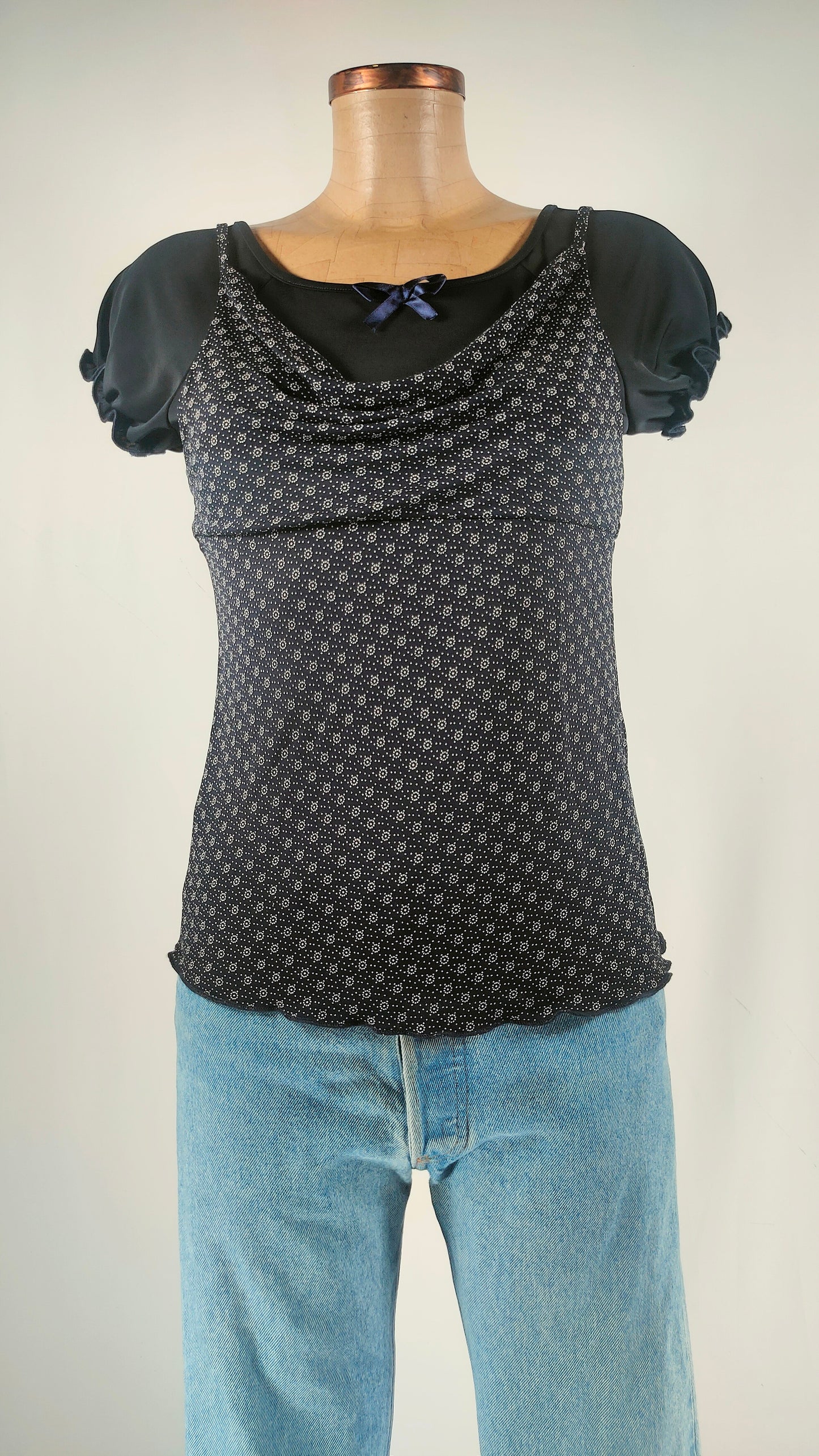 Top Anna D. azul navy