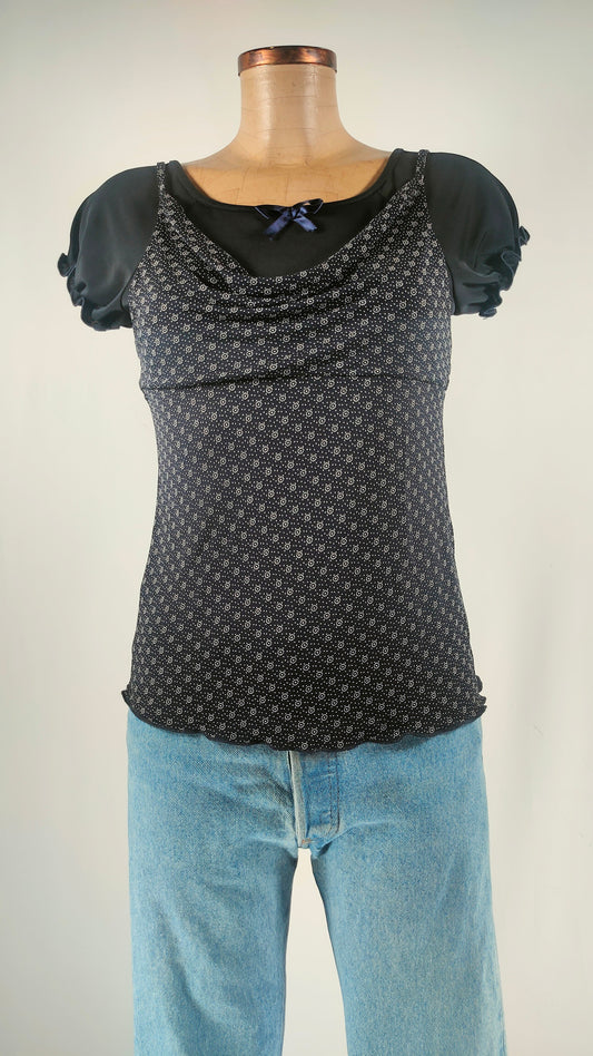 Top Anna D. azul navy