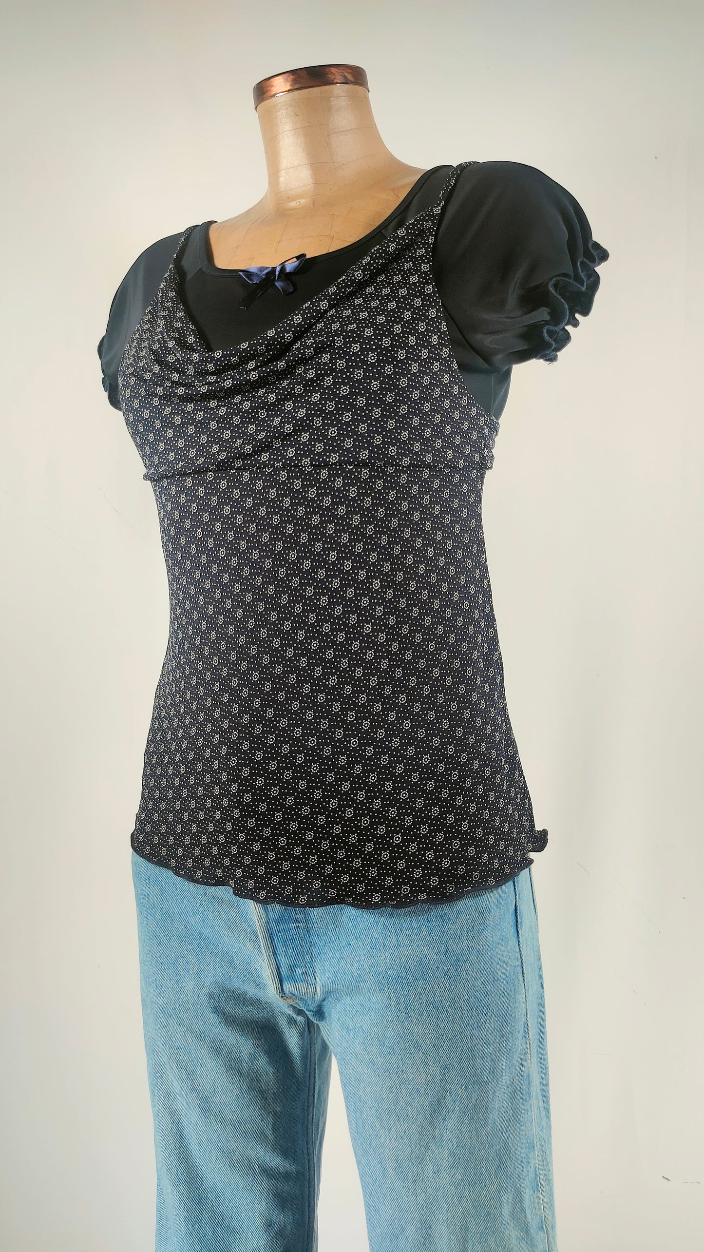 Top Anna D. azul navy