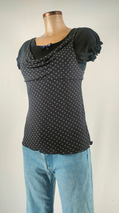 Top Anna D. azul navy