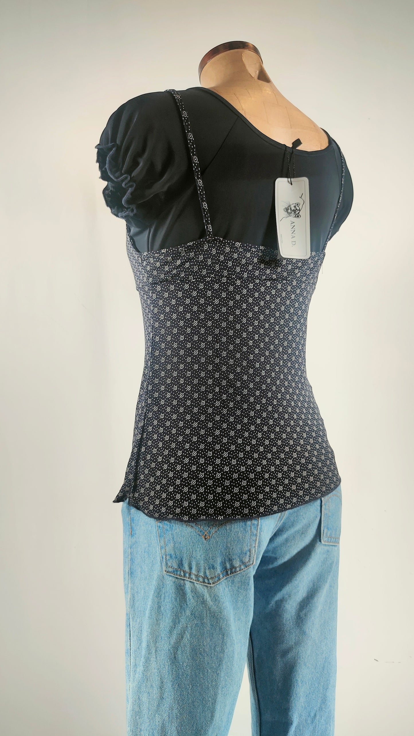 Top Anna D. azul navy
