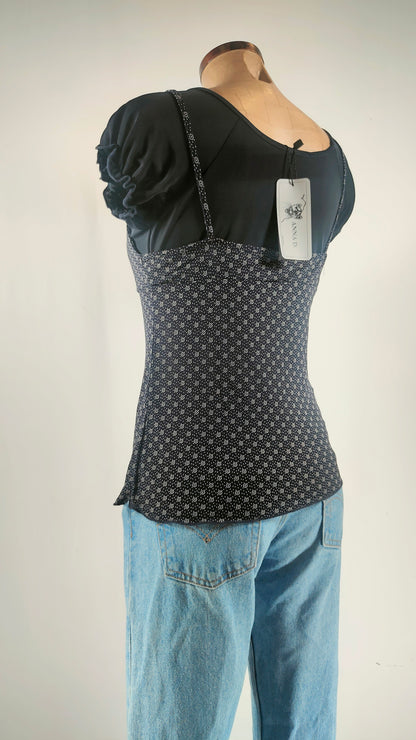 Top Anna D. azul navy