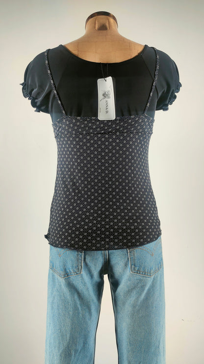 Top Anna D. azul navy