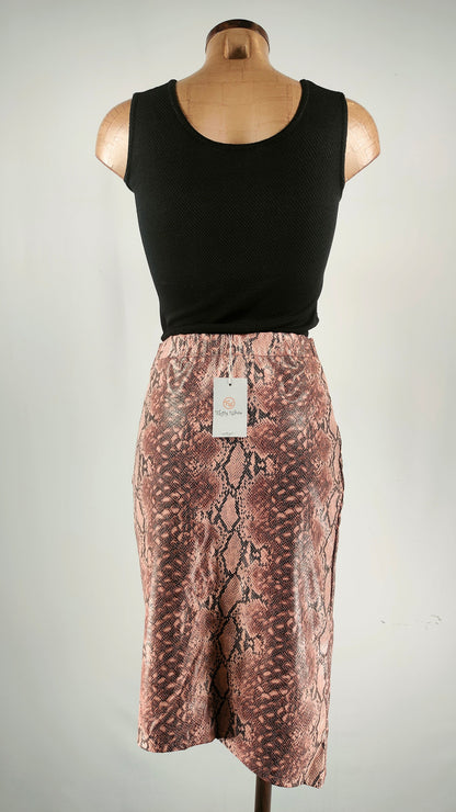 Falda snake print Fluffy White