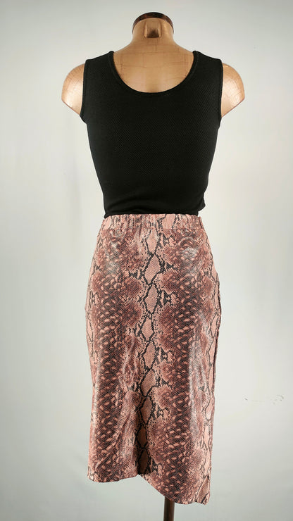Falda snake print Fluffy White