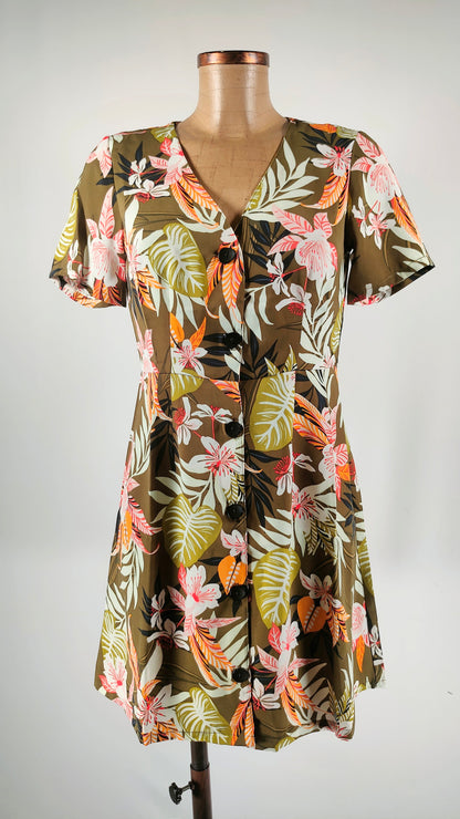 Vestido Multicolor Only con botones asimétricos