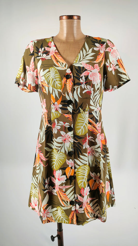 Vestido Multicolor Only con botones asimétricos