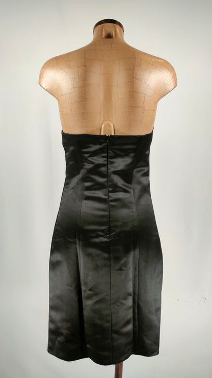 Vestido satinado negro Veneno en la piel