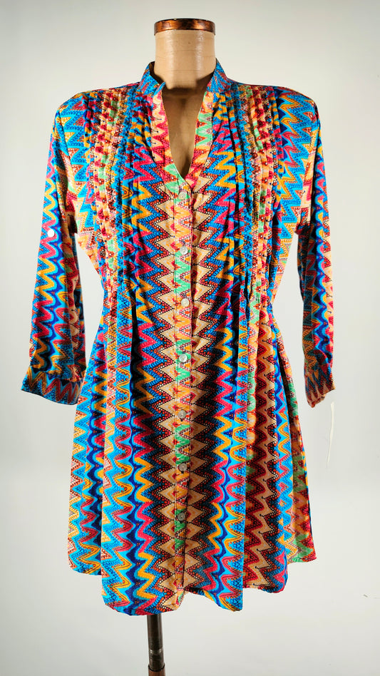 Vestido camisero multicolor