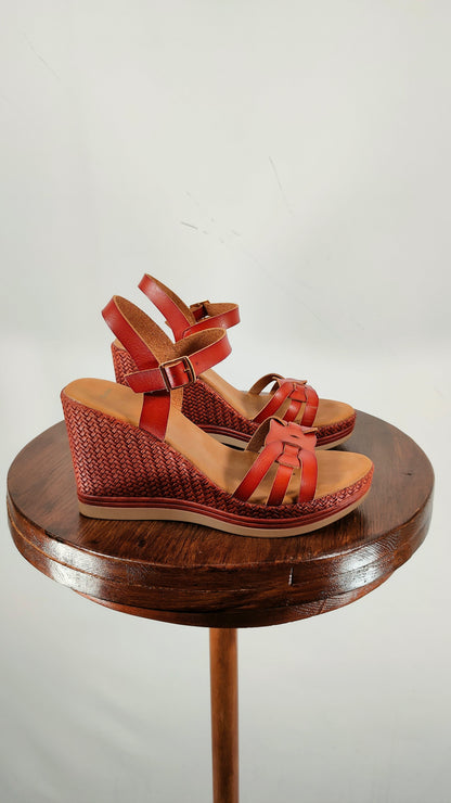 Sandalias de cuero marrones