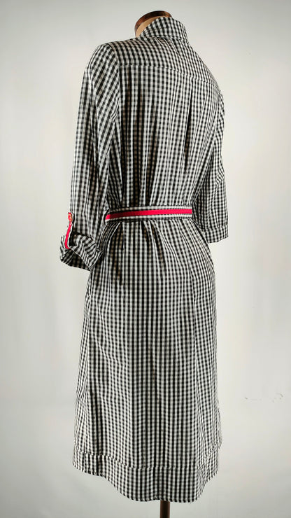 Vestido cuadros con cinturón Hongo