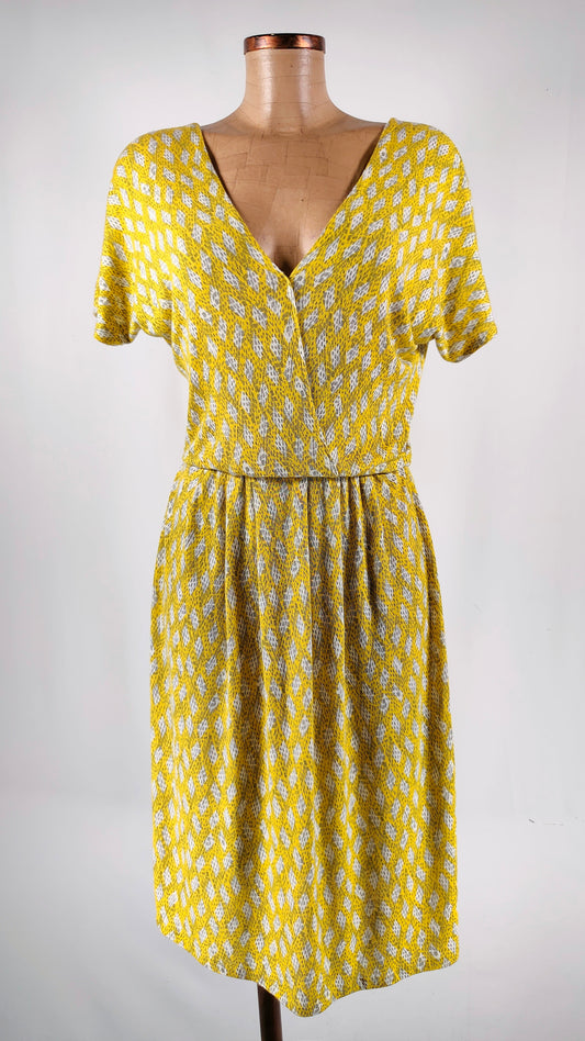 Vestido amarillo print holgado