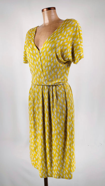 Vestido amarillo print holgado