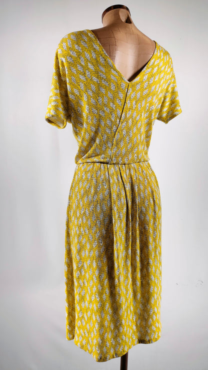 Vestido amarillo print holgado