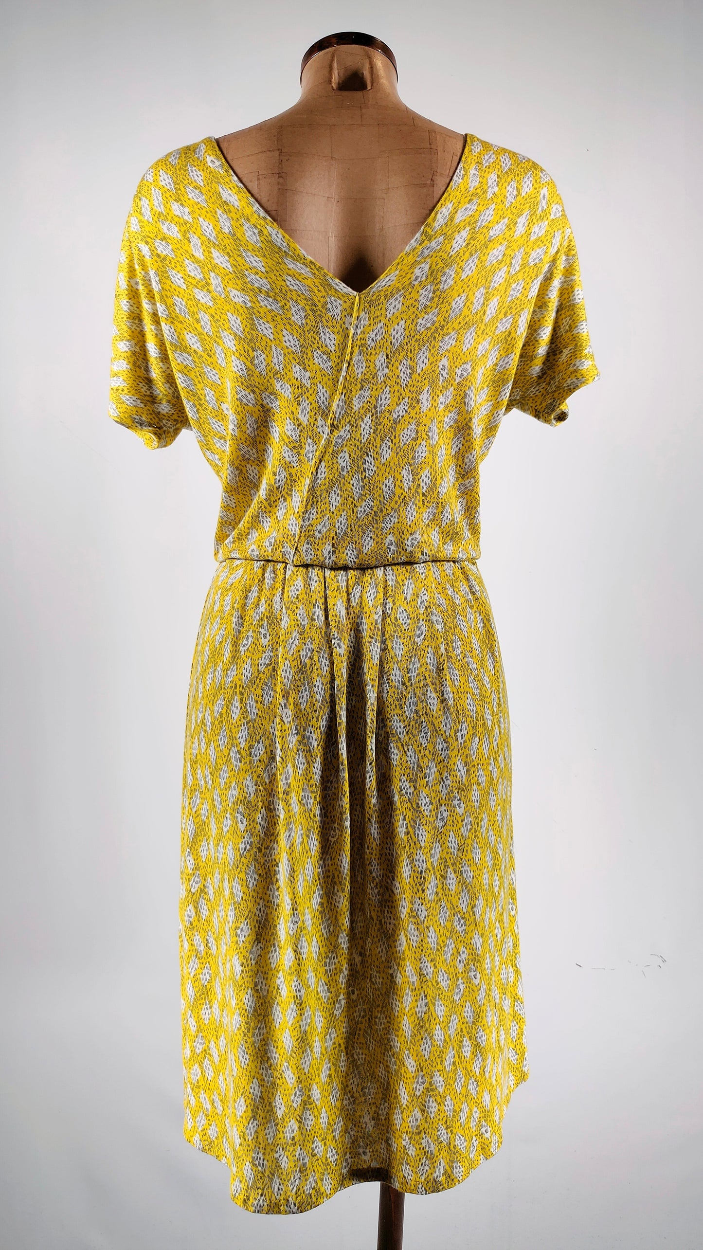 Vestido amarillo print holgado