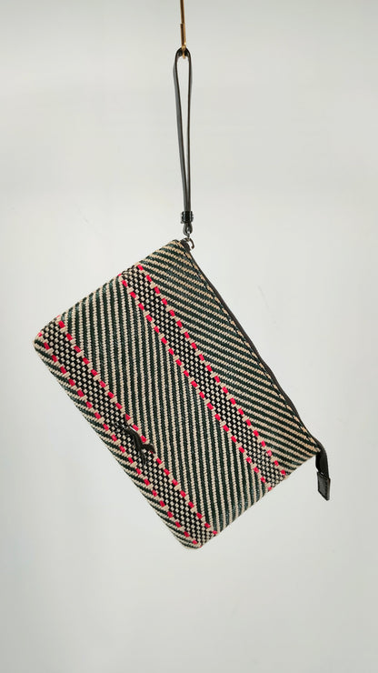 Bolso de mano con tira de piel