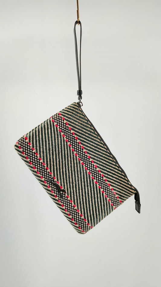 Bolso de mano con tira de piel