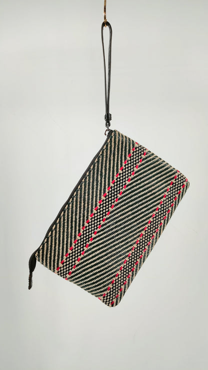 Bolso de mano con tira de piel