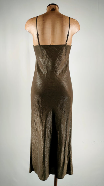 Vestido efecto brillos verde