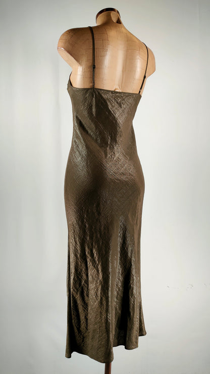 Vestido efecto brillos verde