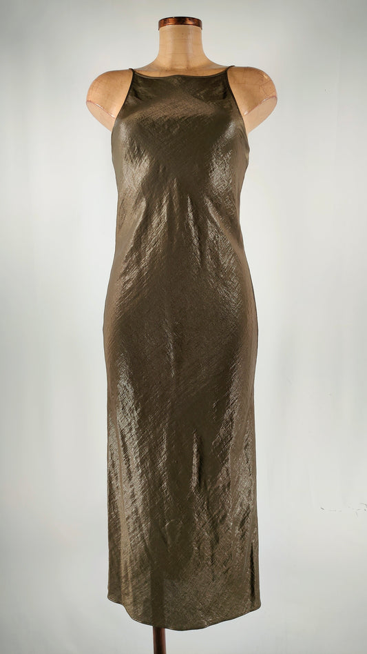 Vestido efecto brillos verde