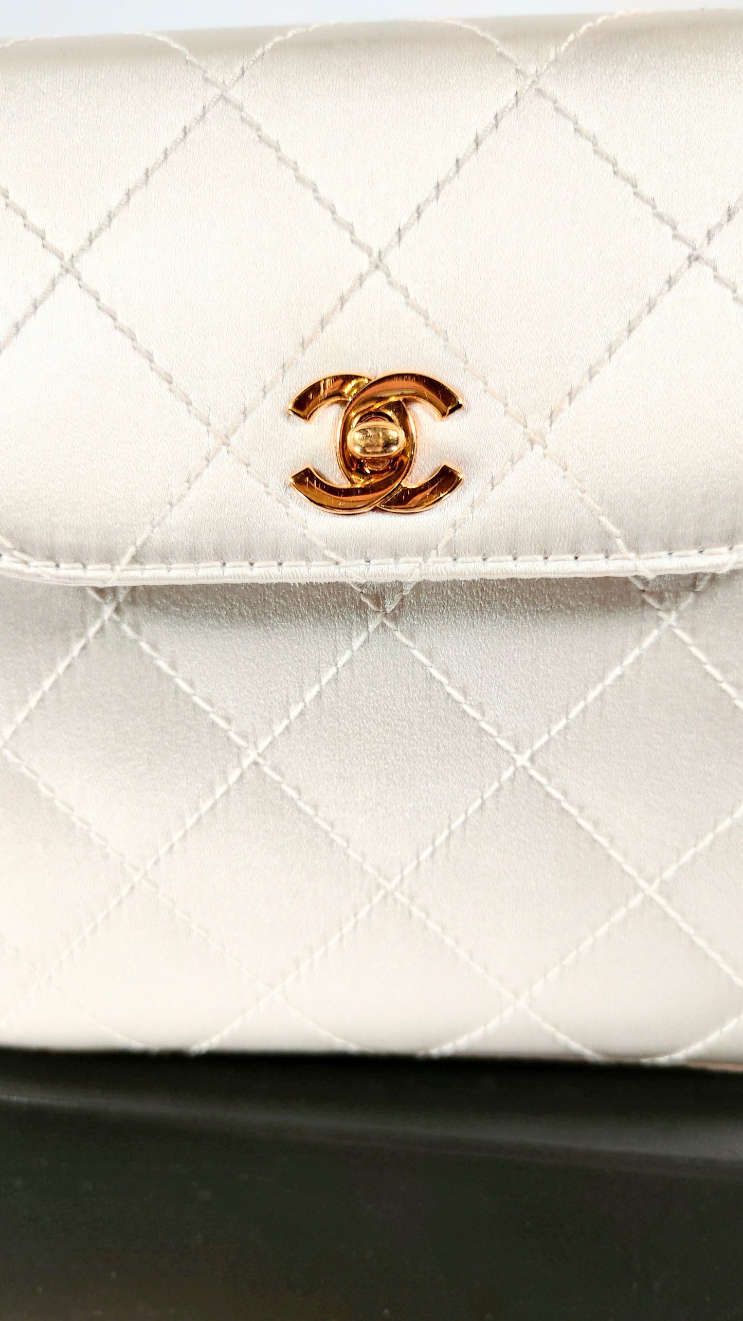 Chanel vintage Satin CC handle bag (Serie 5)