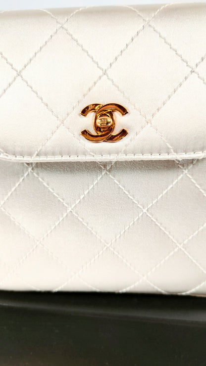 Chanel vintage Satin CC handle bag (Serie 5)