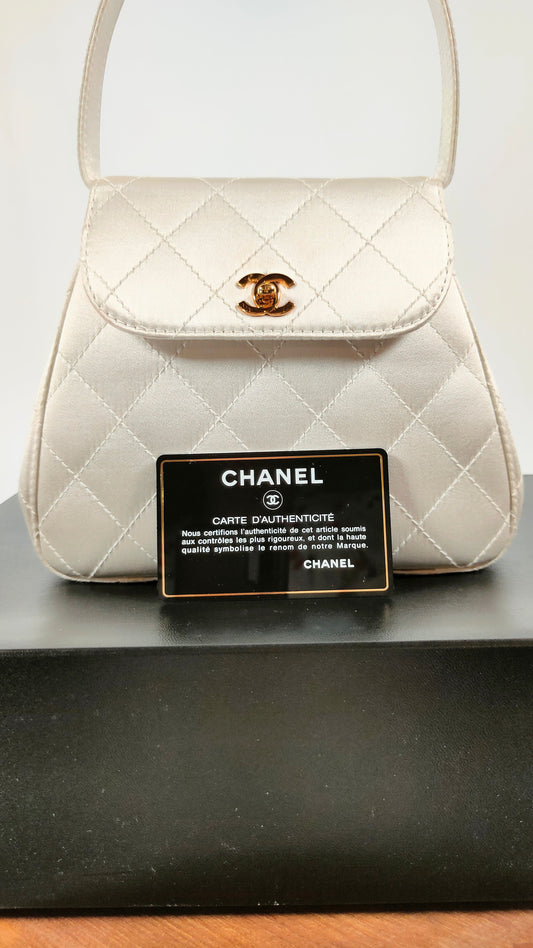 Chanel vintage Satin CC handle bag (Serie 5)