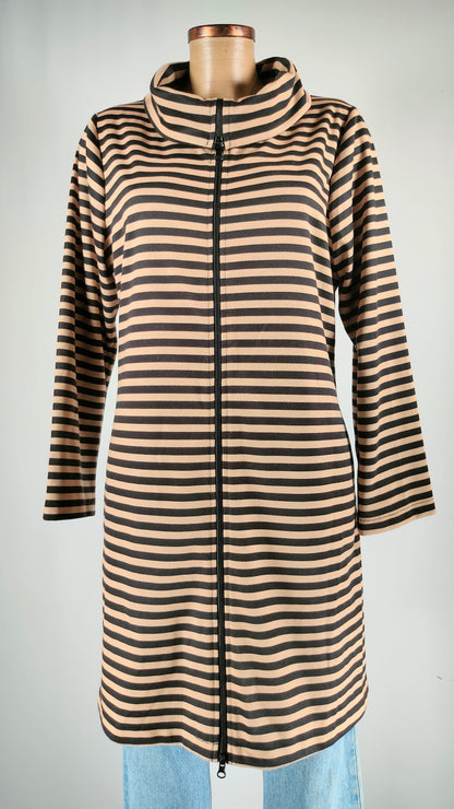Chaqueta de rayas larga