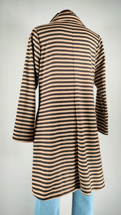 Chaqueta de rayas larga