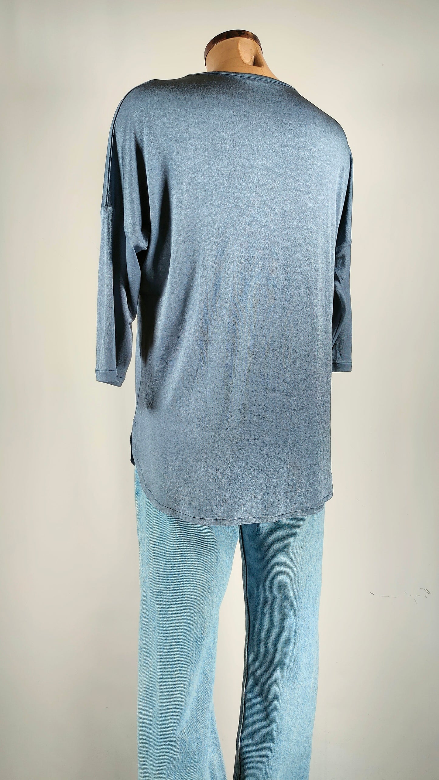 Blusa Guitare efecto brillo azul