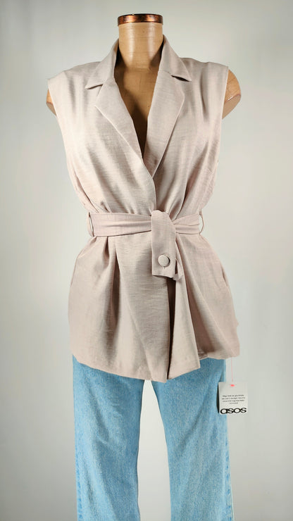Chaleco Asos gris perla